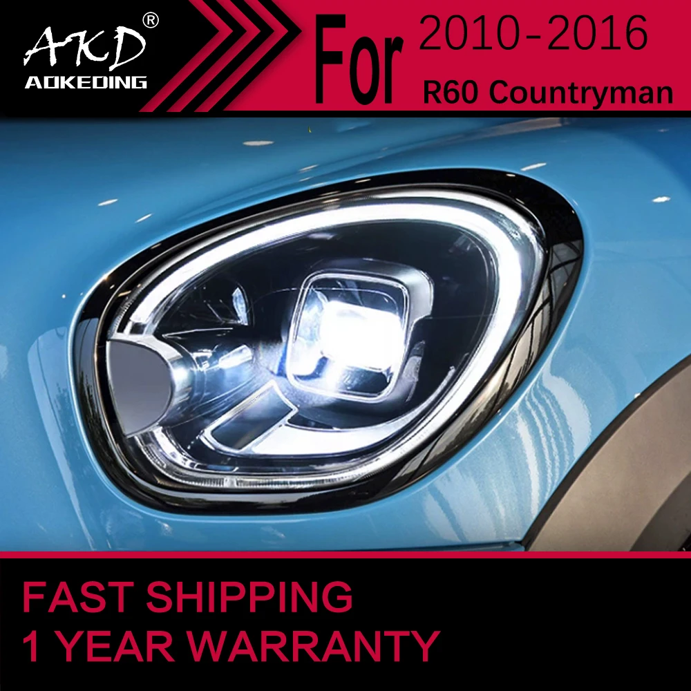 Автомобильные фары для MINI R55 светодиодный передняя фара 2010-2016 Countryman R60 Drl