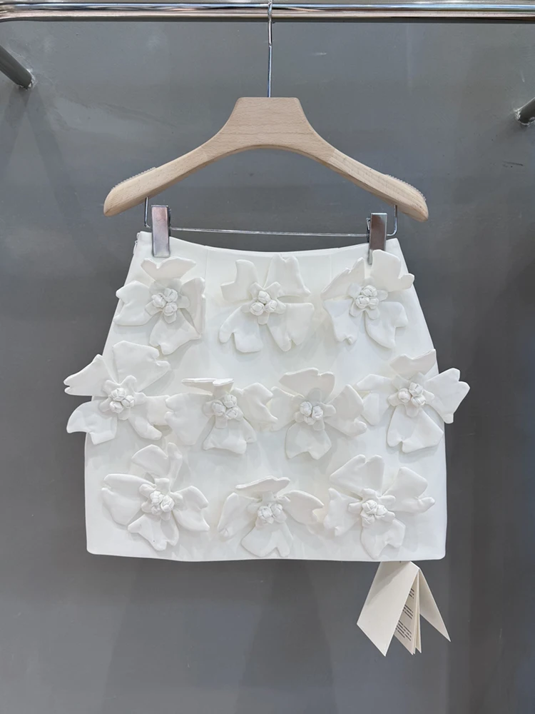 Женский комплект из топа и юбки VGH однотонный облегающий двух предметов топ без