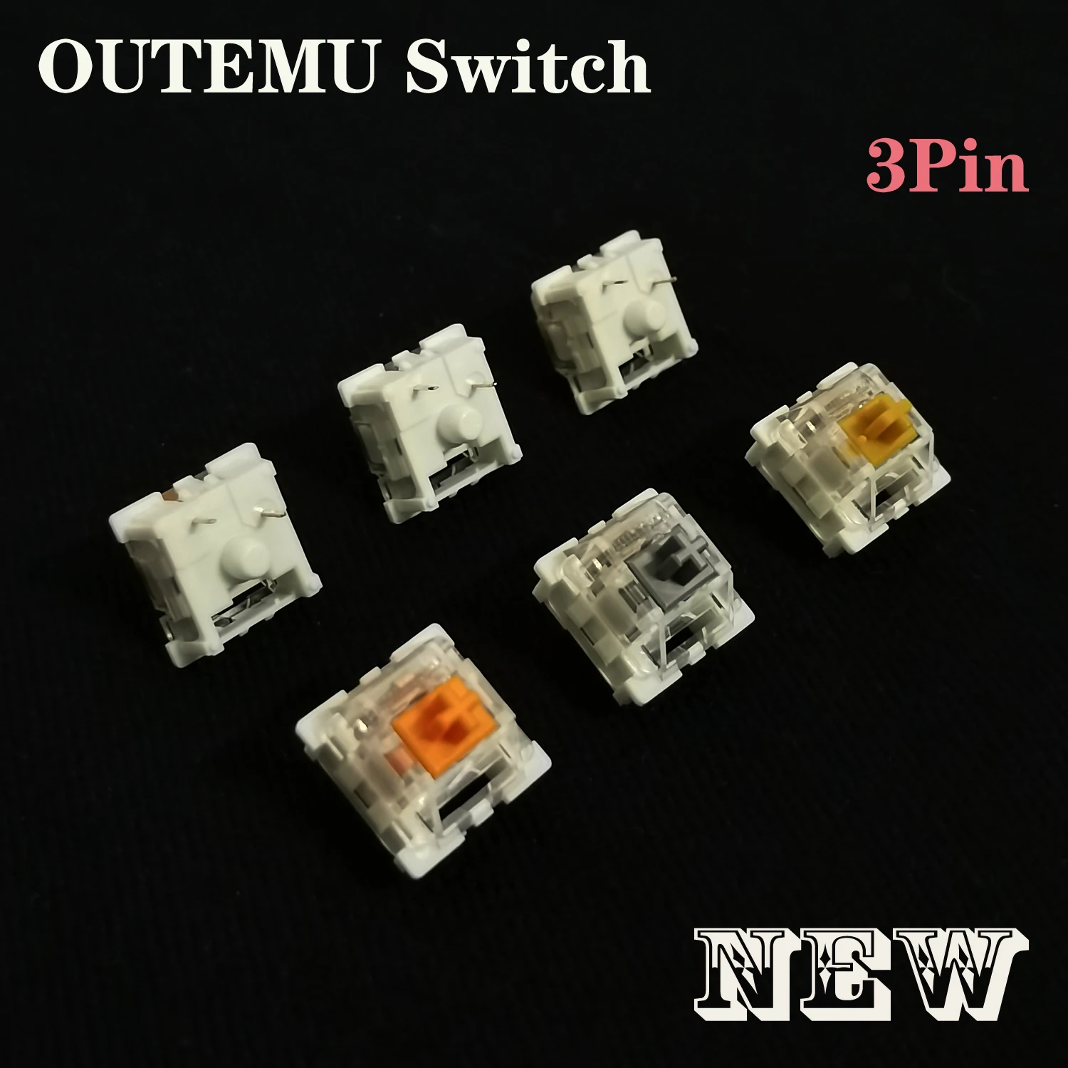 

Outemu Golden Switch Mechanical Keyboard Custom Linear Tactile Clicky Switches Silver Purple Orange 3Pin RGB Gaming MX Switch