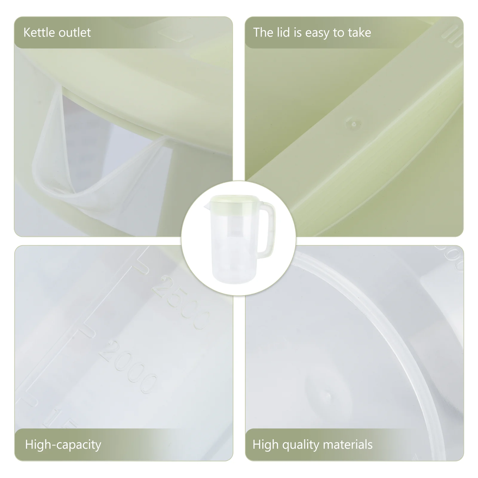 Бутылка для холодной воды стеклянный кувшин Sürahi пластик с крышкой 2-литровых