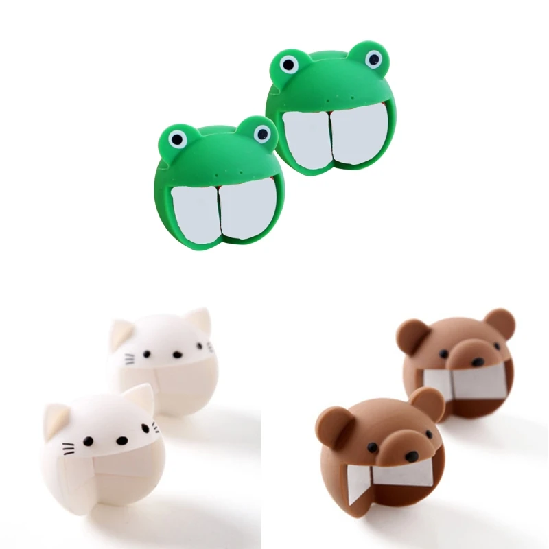 

2 Pcs Cute Cartoon Corner Guards Soft Baby Safety Silicone Desk Corner Protector