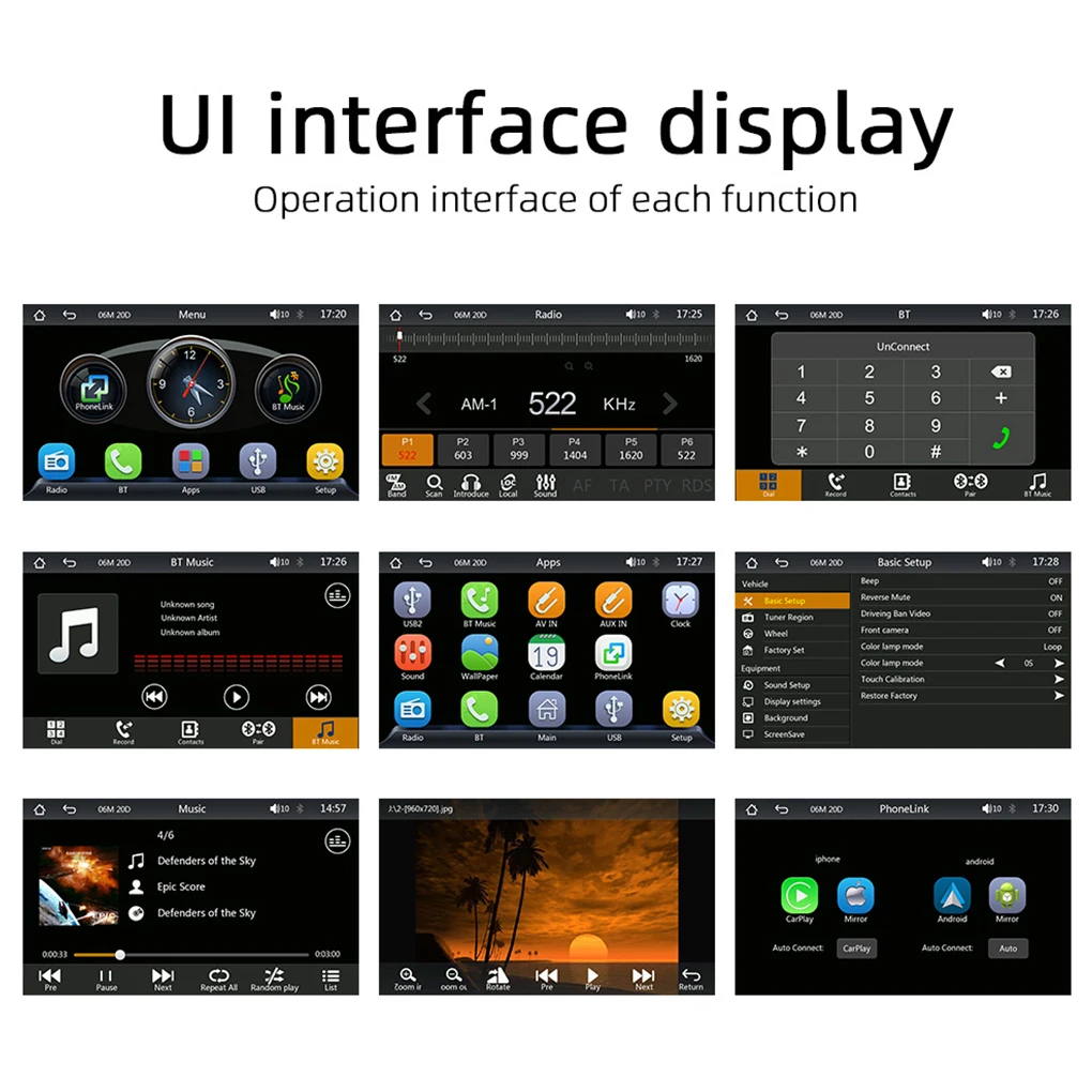 

Auto MP5 Player Detachable Colorful Lighting Radio