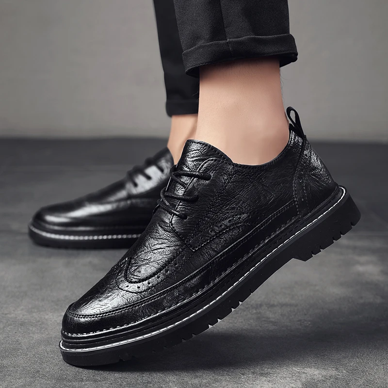 Black Sneaker Men Vulcanized Shoes 