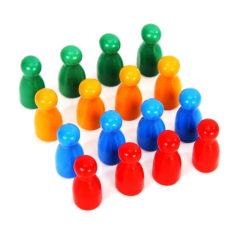 100 шт. деревянные Meeples шахматные жетоны 10 цветов компоненты настольной игры