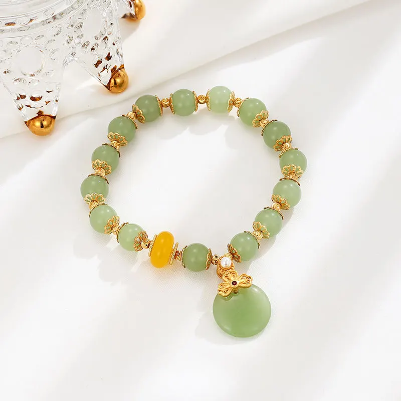 Натуральный нефритовый подвесной браслет Hotan в форме капли воды для женщин