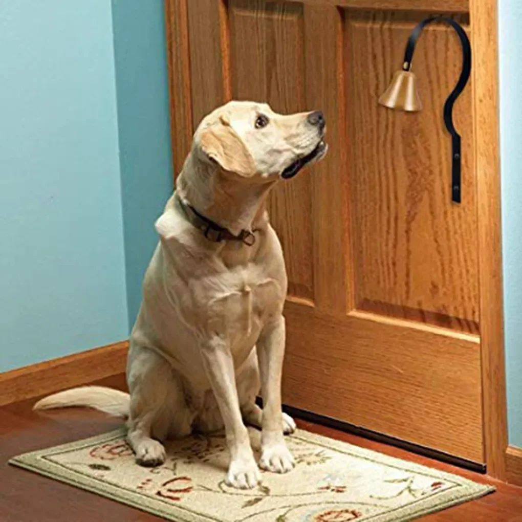 

Dog Door Hanging Bell Door Entrance Alarm Mini Alloy Plated Pet Bell Doorbell Chime For Home