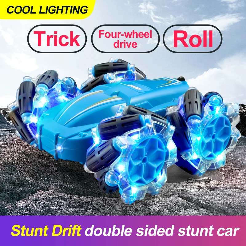 

Rc Car M2 4Wd 1:16 Rc Vehicle 2.4G Remote Control Vehicle Off-Road Drift Double Sided Lateral Stunt Car Children's Toy for Gift