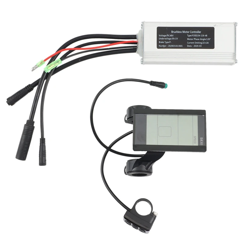 24V/36V/48V/ 350W 22A Motor Controller Scooter Bicycle E-Bike Brushless Speed Controller S830 LCD Display Panel