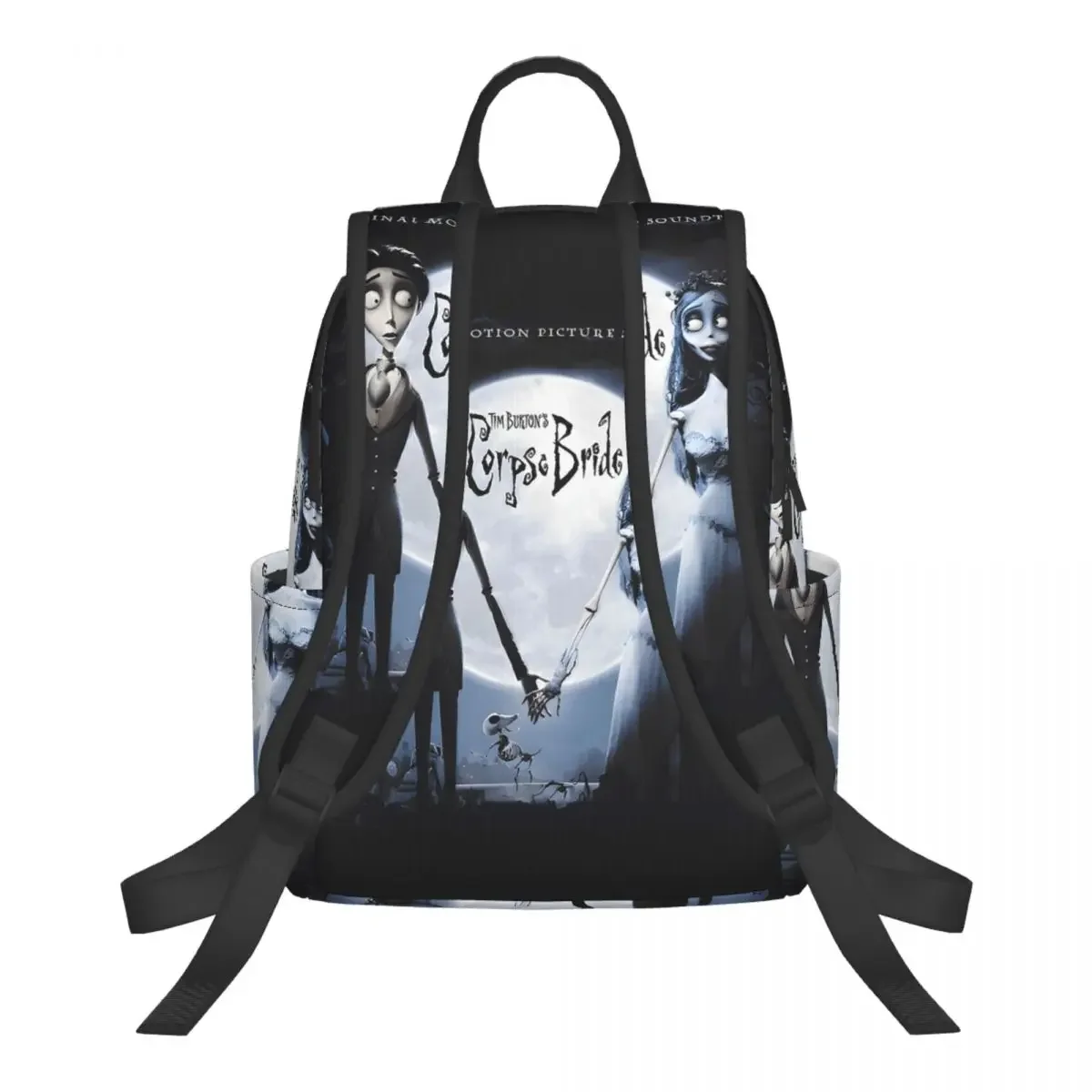 Фото Рюкзак Tim Burton's Corpse Bride Album Happy Student, школьный рюкзак, походный рюкзак для путешествий, для мальчиков и девочек, сумка для книг, наплечная сумка №2