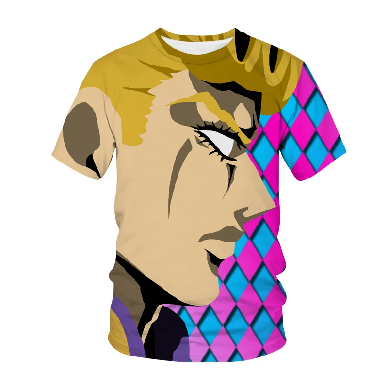

Anime T-Shirts JoJo's Bizarre Adventure 3D Printed Streetwear Men Women T Shirt Harajuku Oversized Grunge Boys Girls Gothic Tops