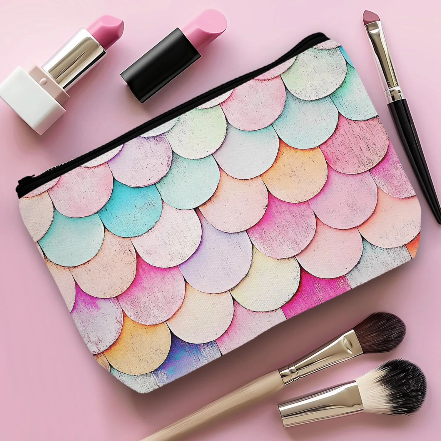 1 шт. красочная косметичка в форме чешуи русалки для женщин на молнии сумки лучший