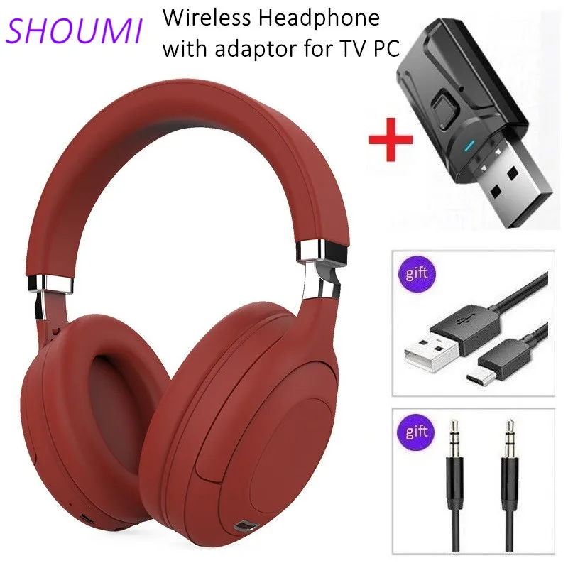 

Wireless Headphone Bluetooth Headset Bass Helmet Folded Earphone and USB Bluetooth 5.0 Adaptor with Mic for TV PC Mobile Gaming