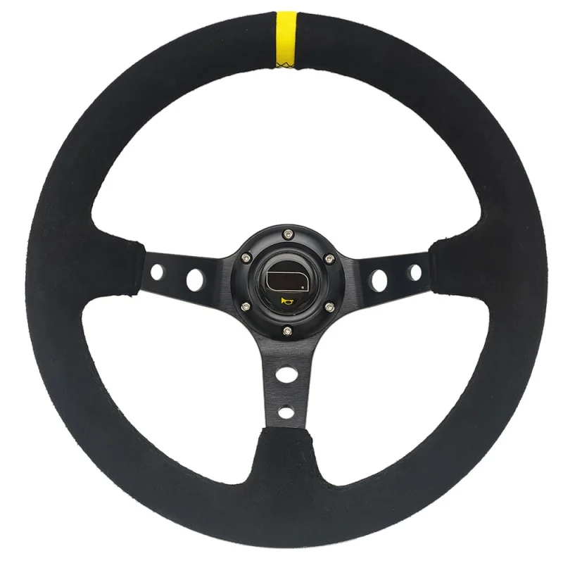 

Car 13inch 320mm Racing Sports Steering Wheel Universal OM Car Steering Wheel Suede Deep Dish