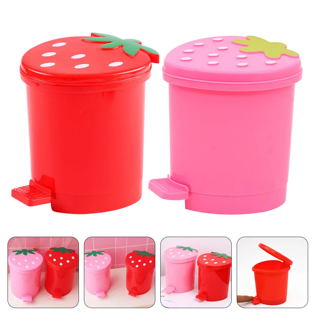 

Trash Can Bin Waste Desktop Desk Minigarbage Holder Countertopbasket Lid Wastebasket Bucket Car Storage Paper Portable Box