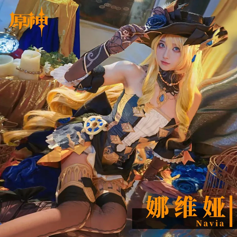 Оригинальный костюм Бога Navia Фонтейн косплей игра для девочек Хэллоуин