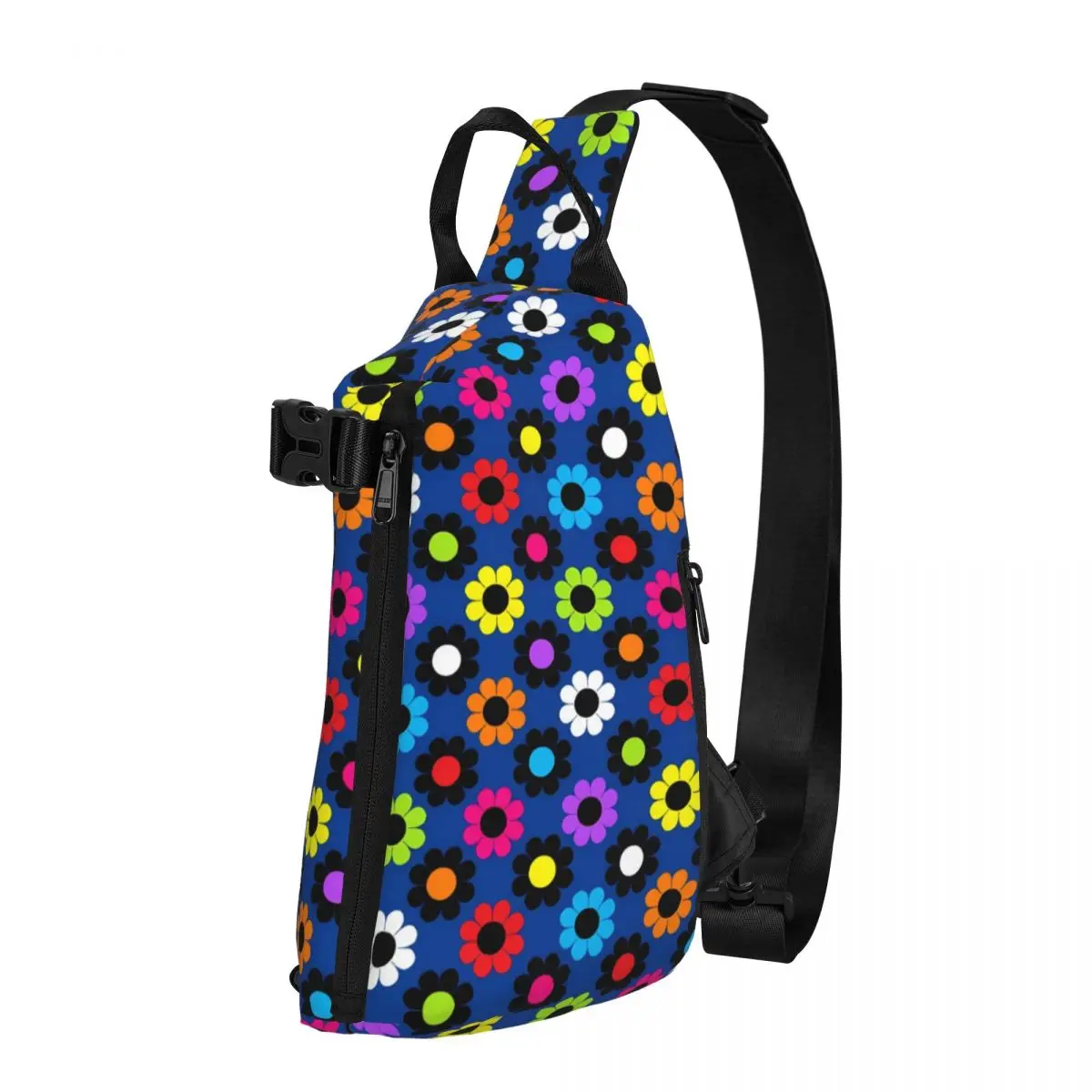 

Сумка на плечо с цветами Мужская, нагрудная Сумочка с разноцветным принтом для рыбалки, стильная сумка-слинг с принтом для пеших прогулок, портфель кросс-боди для старших классов