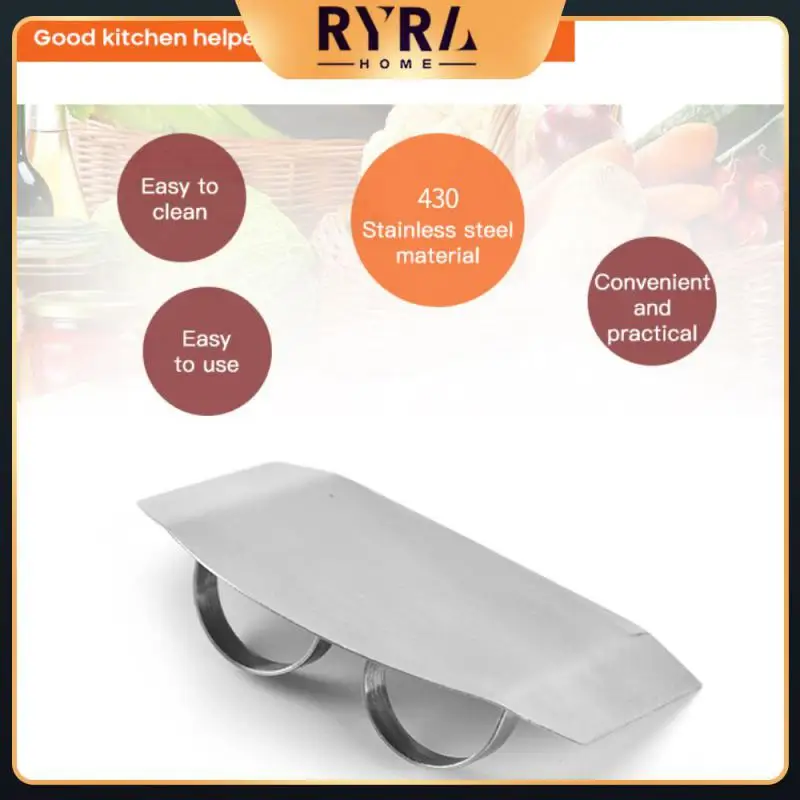 

5 шт. 2021 Новый кухонный инструмент для резки овощей защита для рук из нержавеющей стали 304 Многофункциональная Защита для рук с двумя пальцам...