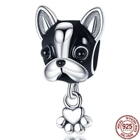 hot sale 100 925 sterling silver dog and paw charms bead fits original pandora bracelet pendant woman fashion fine jewelry