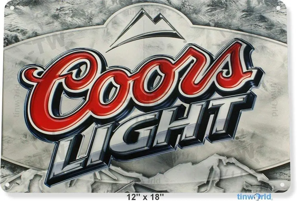 Coors Light Art Store Pub Brew Beer Liquor Shop Bar Cave Vintage Unique Home Wall Decor Tin Sign 7.87&quotx 11.81&quot |
