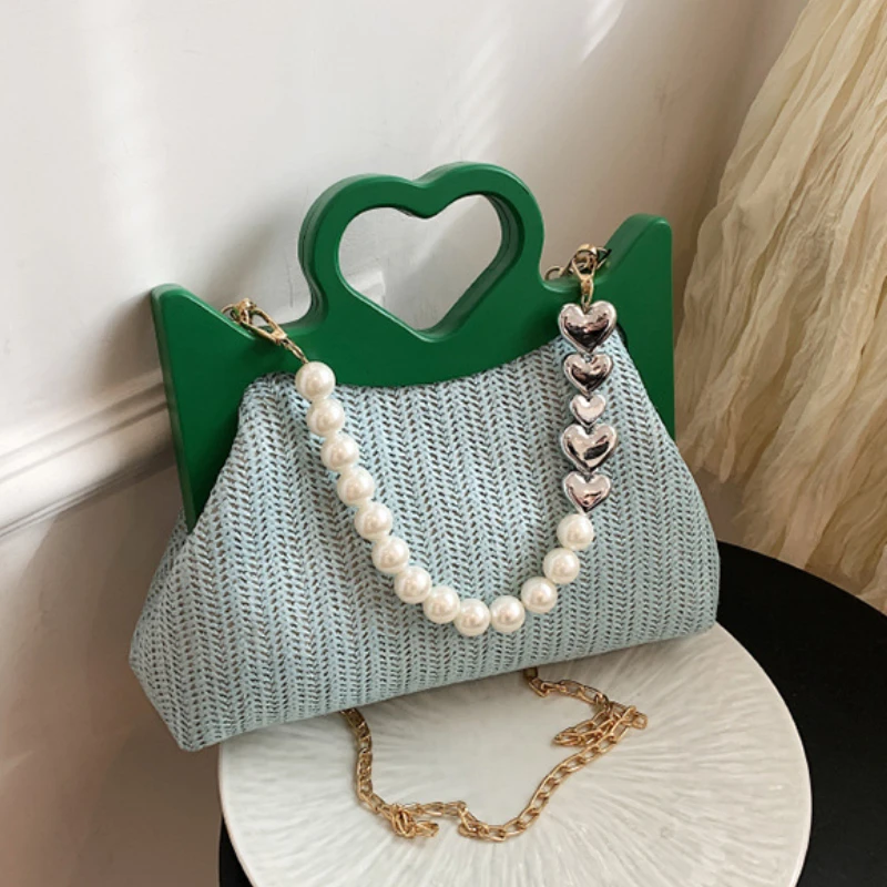 

2023 весенние женские дизайнерские сумки, винтажные соломенные сумки через плечо с грушевидной ручкой, женские сумки-тоуты