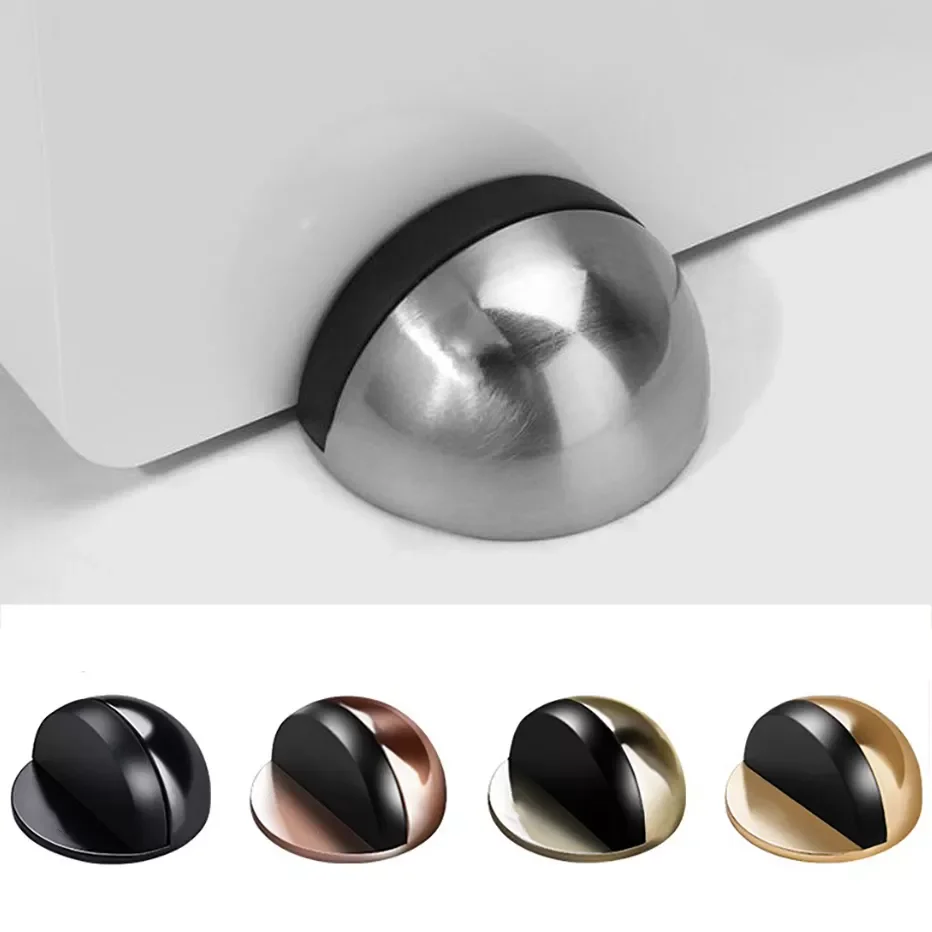 

Door Stopper Self Adhesive Drill Door Catch Holder Floor Mounted Door Wedge Stop