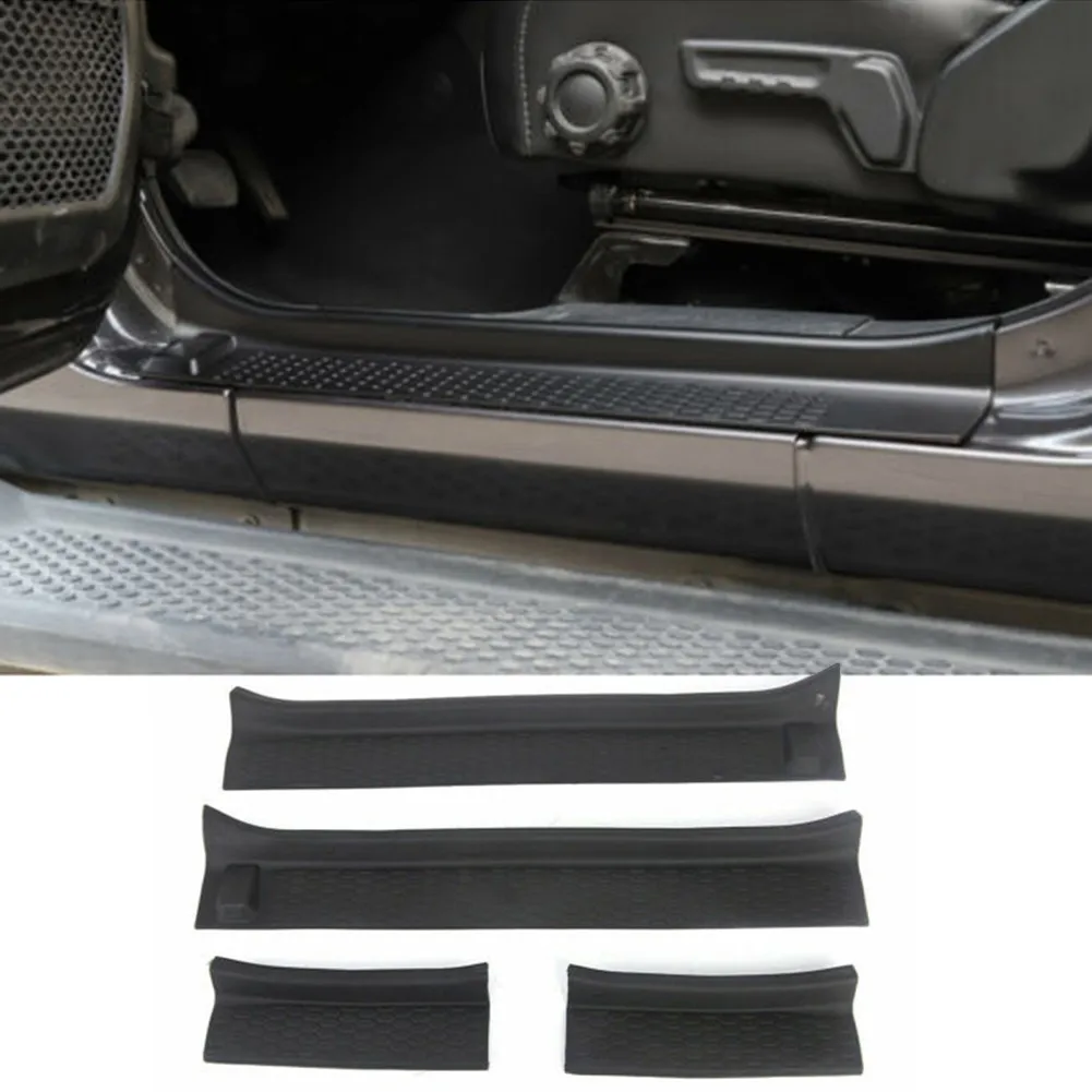 

Car Interior Door Entry Guards Guards Sills Decoration Rubber 2018 2019 2020 2021 2022 4PCS Accessories For Jeep Wrangler