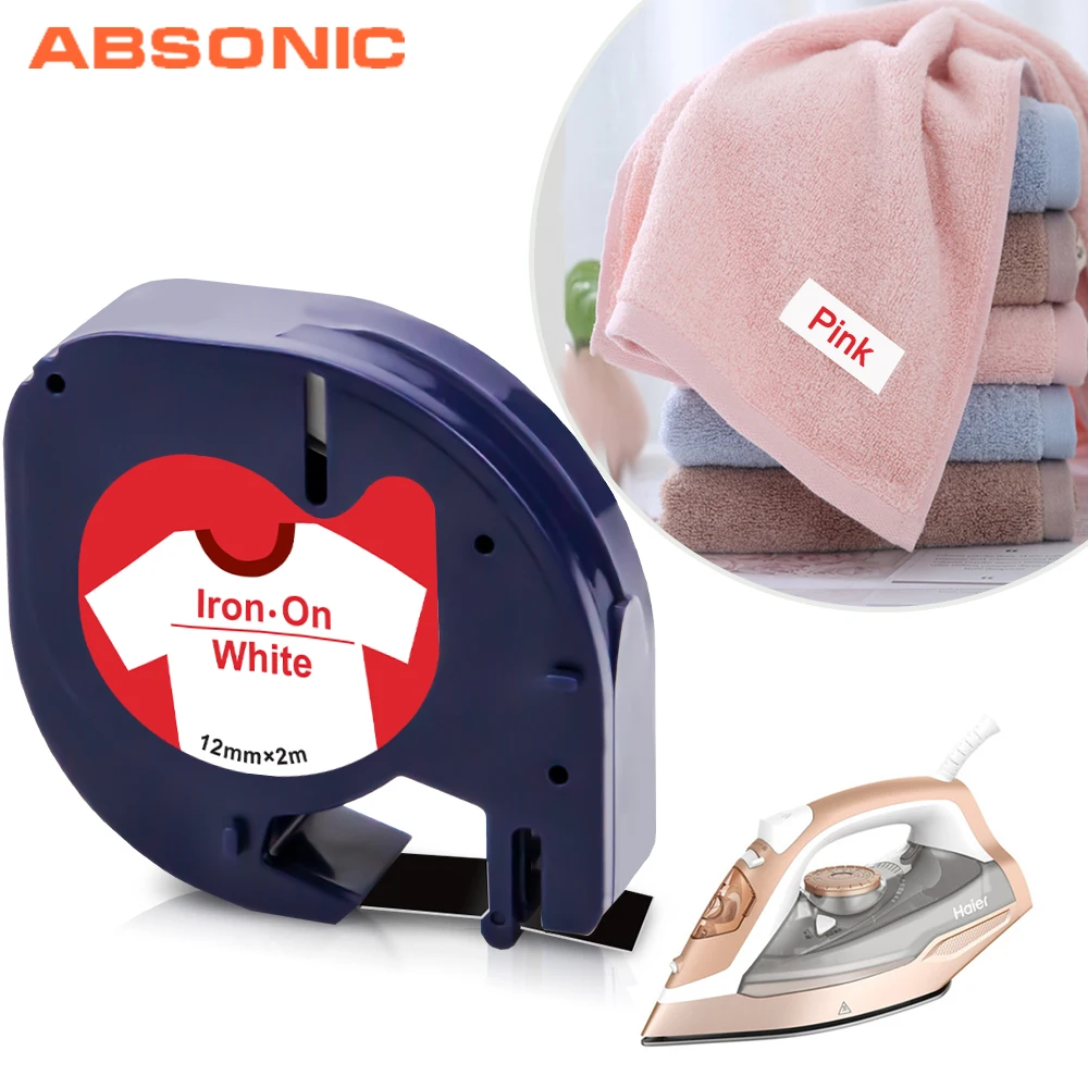 1 шт. 12 мм тканевая лента 18777 для Dymo Letratag Fabric Iron-on одежды совместимая с LT-100H 110T |