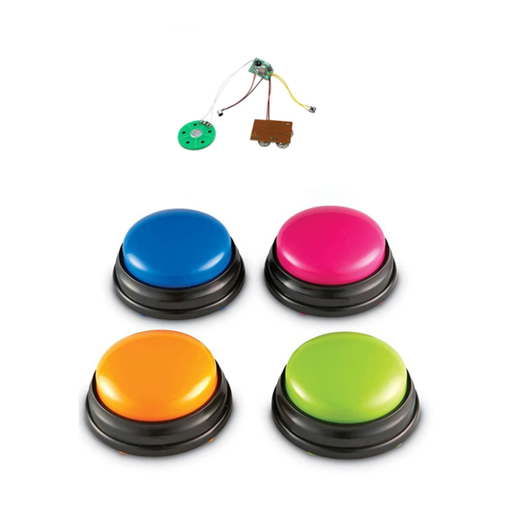 Recordable Talking Buzzer Voice Recording Sound Button for Kids Pet Dog Interactive Toy Answering Buttons Party Noise Makers