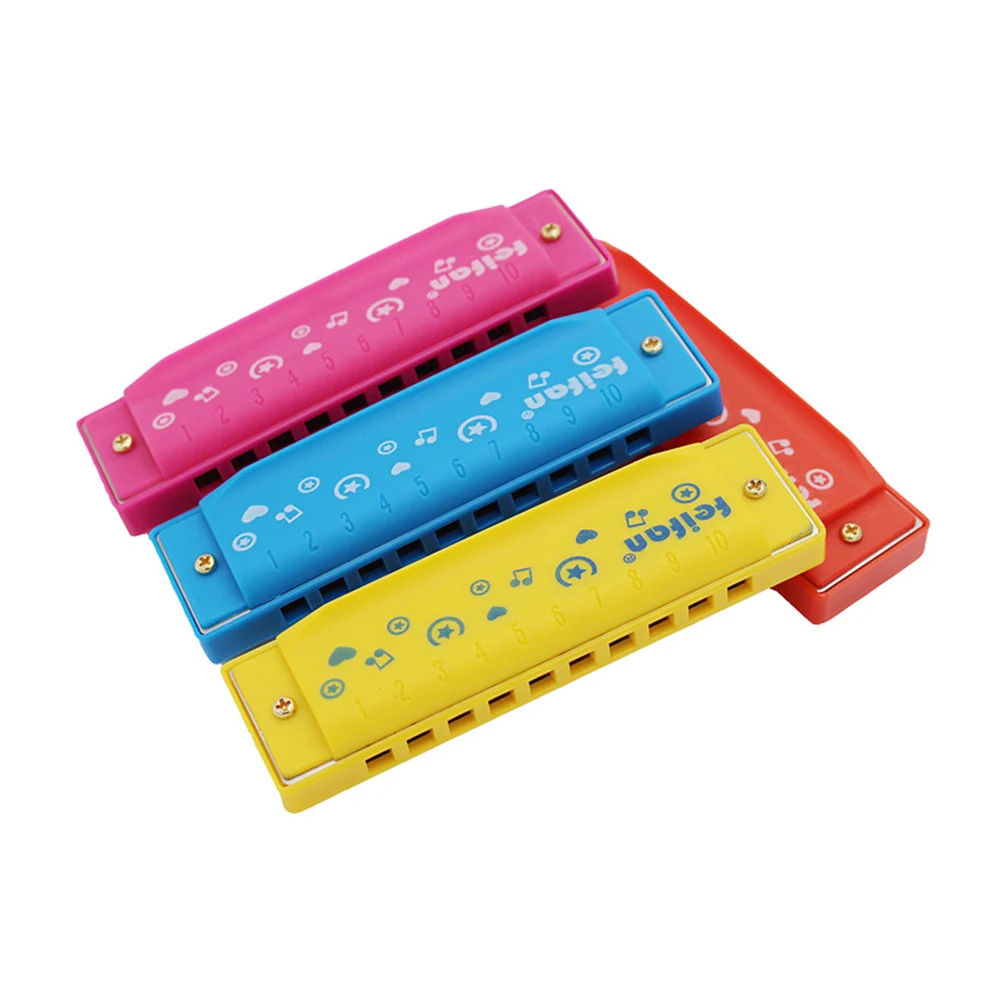 Harmonica Comb Melodica C Tune Plastic 10 Holes Children Beginner Use Gift |