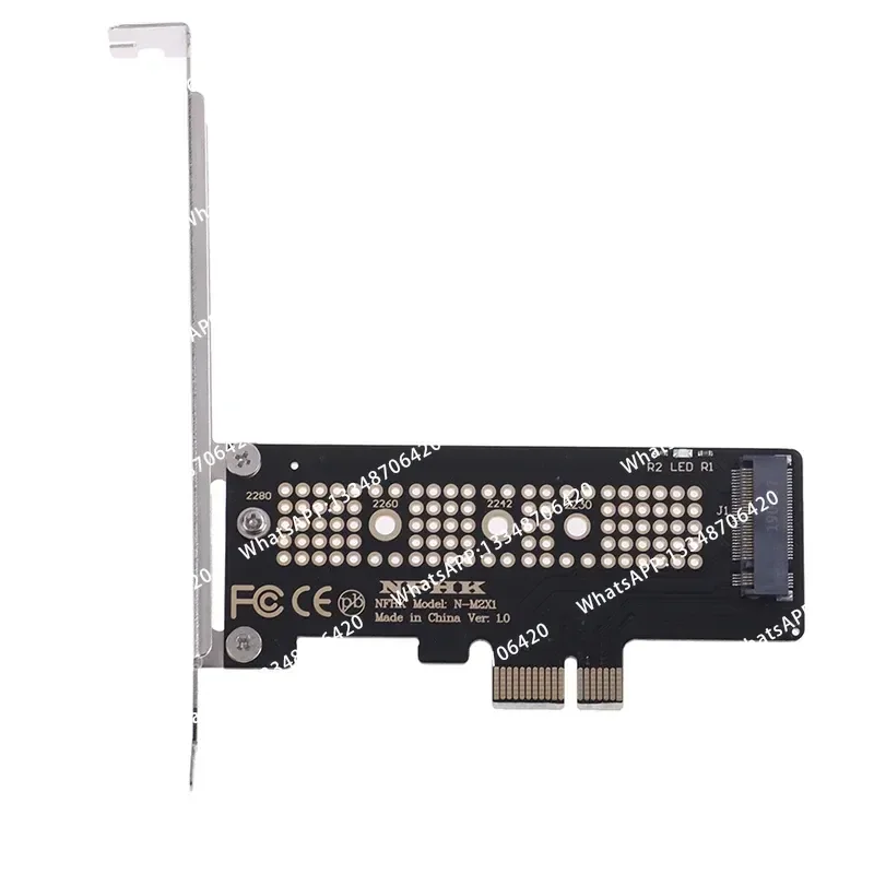 Фото Карта-адаптер NVMe PCIe X4 X2 M.2 NGFF SSD на PCIe X1 с винтами, полноразмерная, 1 шт. №2