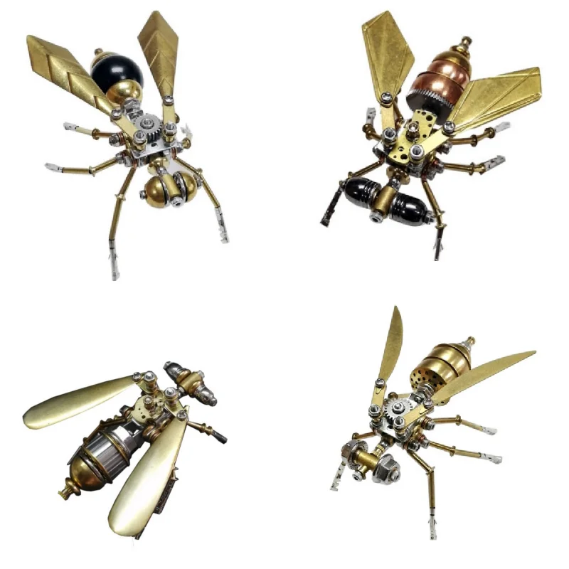 

Наборы моделей механических насекомых в стиле стимпанк, металлическая сборка «сделай сам», васп, паук, мухи, Бабочка, муравей, сборная игрушка, 3D головоломка, игрушка