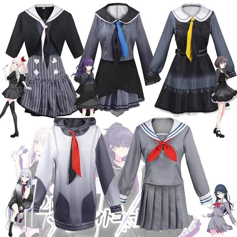 

Anime Colorful Stage Project Sekai Cosplay Mizuki Mafuyu Kanade Ena Hoshino Ichika Cosplay Costume JK Uniform Wig Halloween