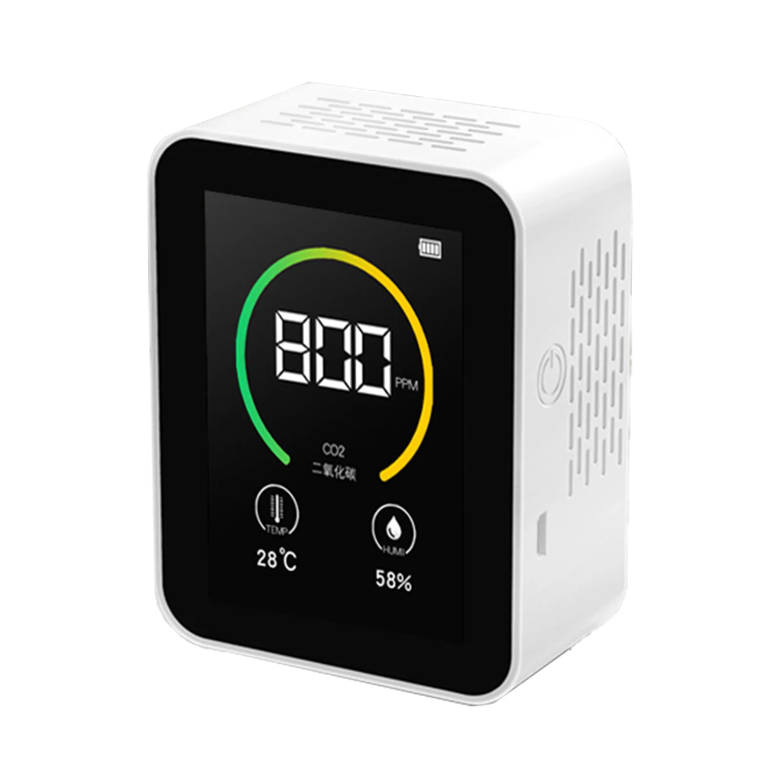 

Gas Analyzer Smart Multifunctional Temperature Real Time Data Humidity Air Quality Monitor Office CO₂ Detector Indoor Outdoor