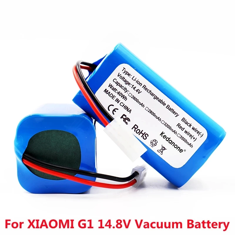 

14.4v 4000mAh Rechargeable Li-ion Battery for MIJIA Mi Robot Vacuum-Mop Essential G1 Vacuum Cleaner 18650 Battery Pack