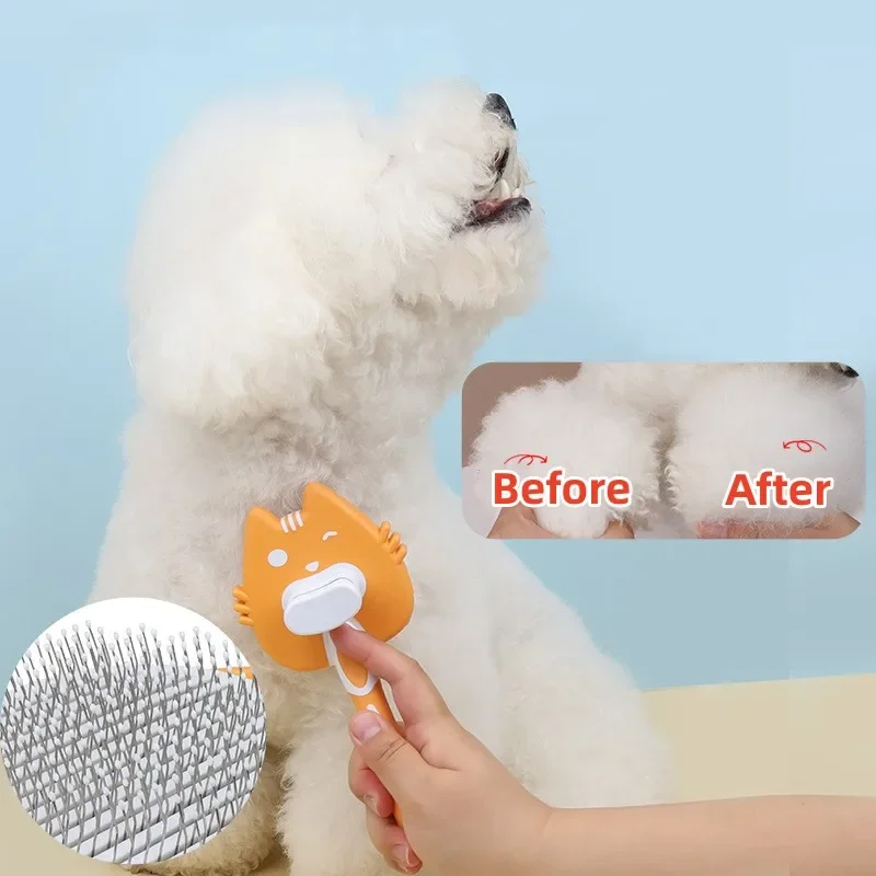 Щетка для собак Самоочищающаяся щетка кошек удаления шерсти домашних животных