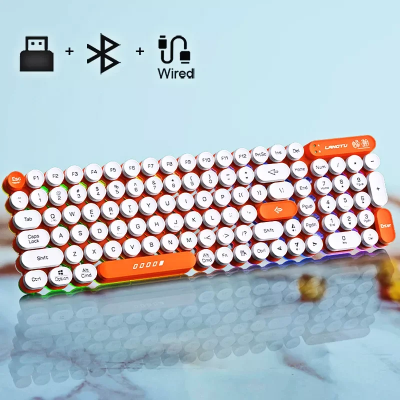 

Перезаряжаемая Беспроводная Bluetooth-клавиатура с RGB-подсветкой