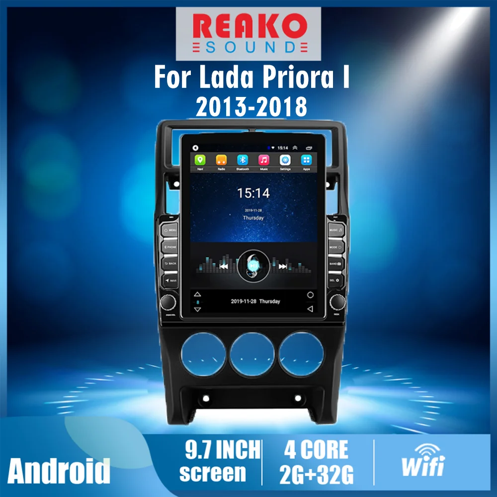 

2 DIN 9.7" Tesla screen Car Multimedia player For Lada Priora I 2013-2018 GPS Navigator 4G Carplay Android Autoradio Stereo