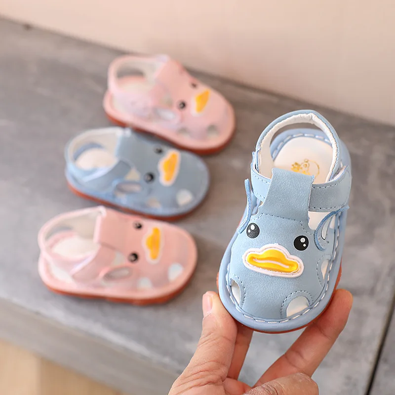 

Summer Baby Girls Boys Sandals Infant First Walkers Soft Bottom Toddler Leather Anti-collision Casual Shoes SXJ062