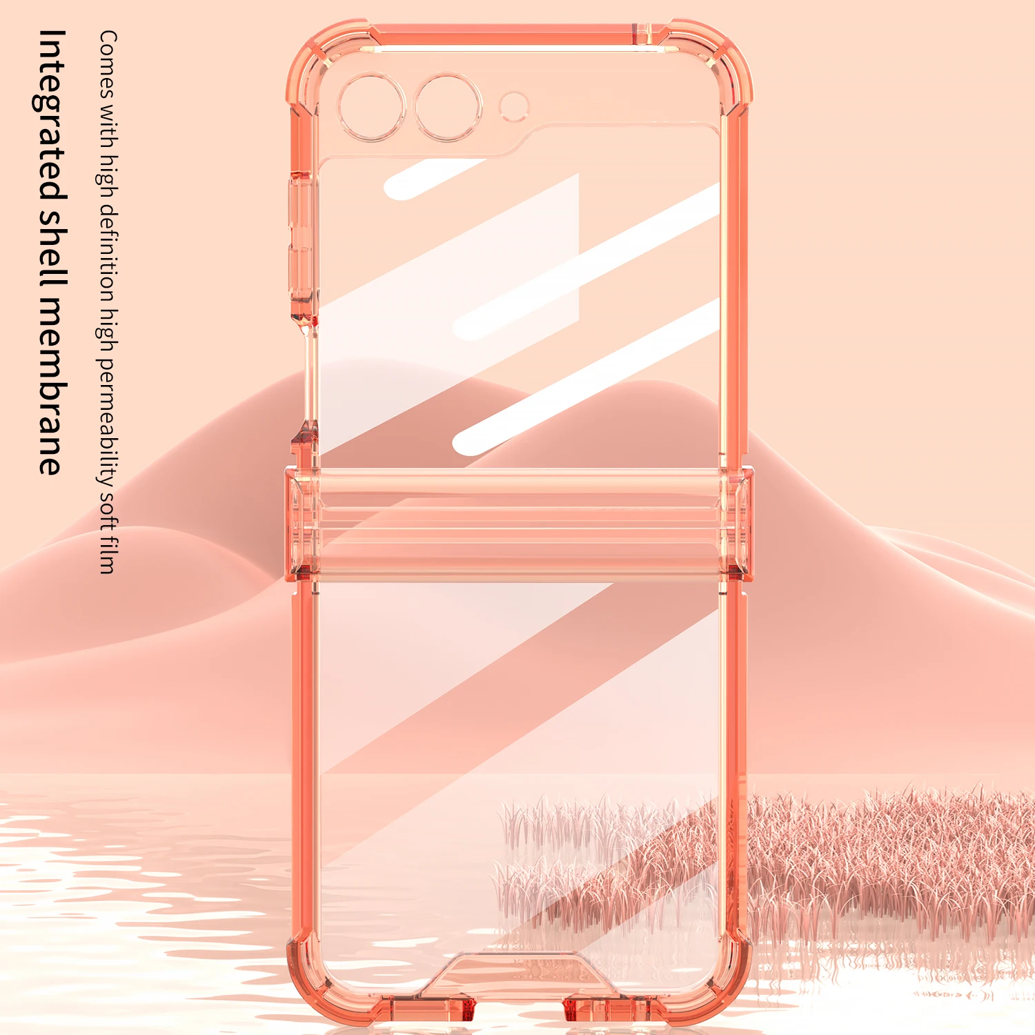 Прозрачный силиконовый чехол для телефона с поворотным валом Samsung Galaxy Z Flip 5 5G