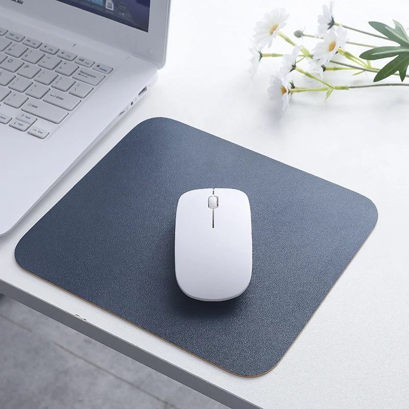 Waterproof PU Leather Mouse Pad Gaming Mouse Pad Simple Solid Color Antislip Computer Desk Accessories School Office Accessories