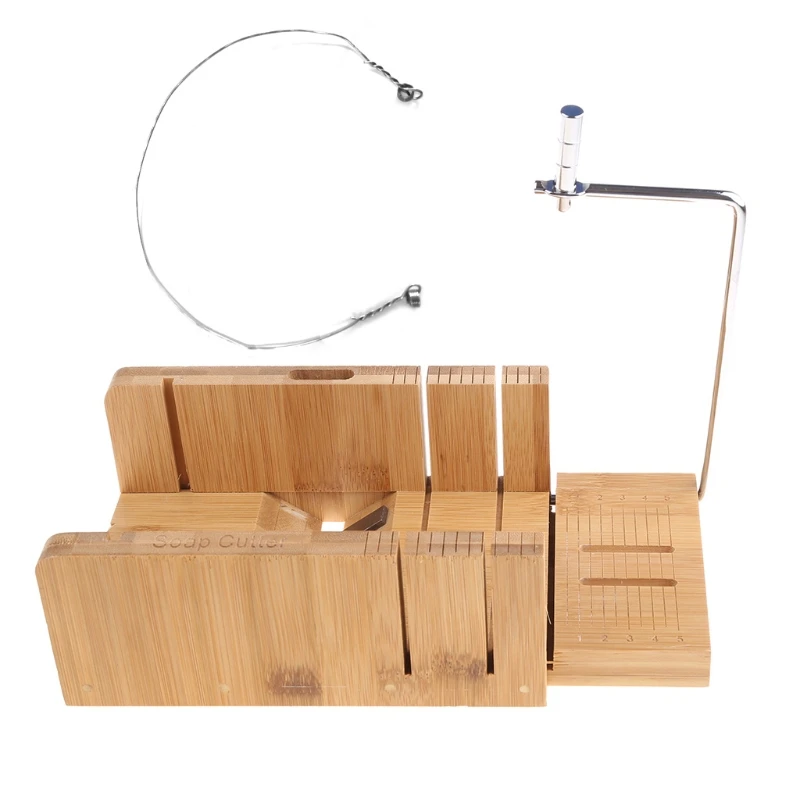 

Multi-function Practical Wooden Soap Cutter Loaf Mold Soap Making Cutting Tools with Soap Beveler Planer Wire Slicer Handmade