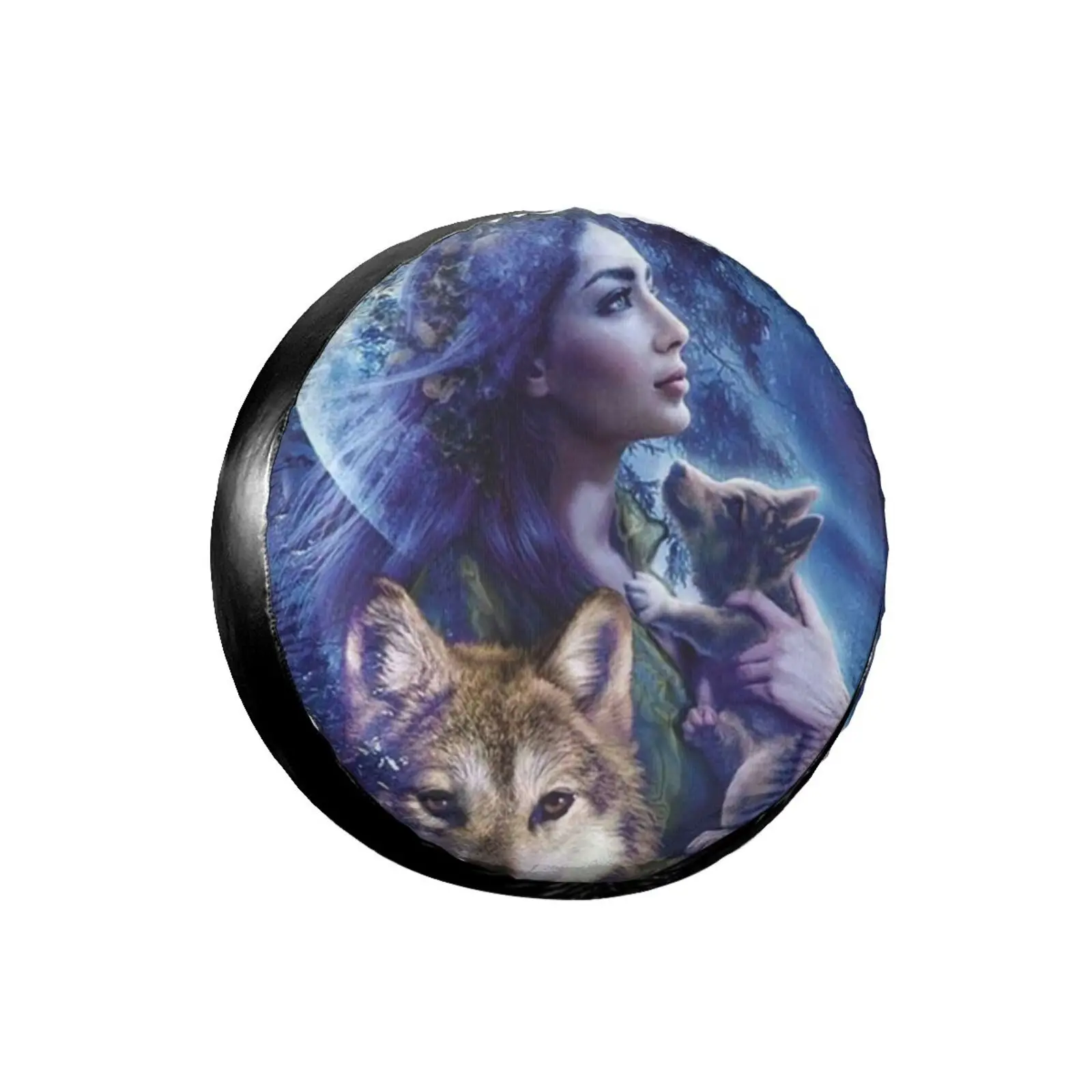 

3D Wolf Animal Spare Tire Cover Waterproof Dustproof Sun Wheel Tire Cover For Jeep, Trailer, SUV Vehicle Anime Tire Cover