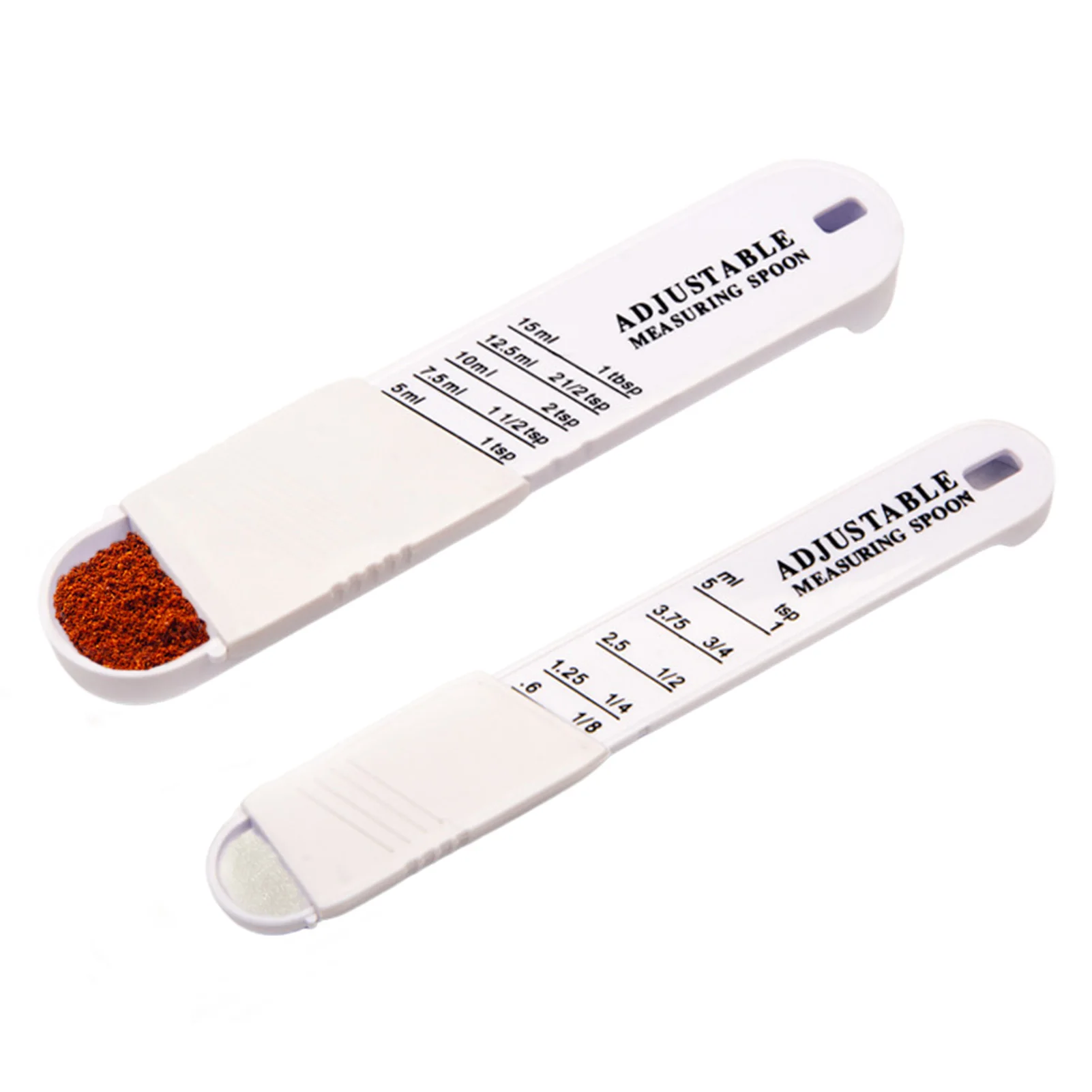 

2Pcs Adjustable Measuring Spoon Set Seasoning Combination Measuring Spoon Portable Metering Spoon for Baking Cooking Powder