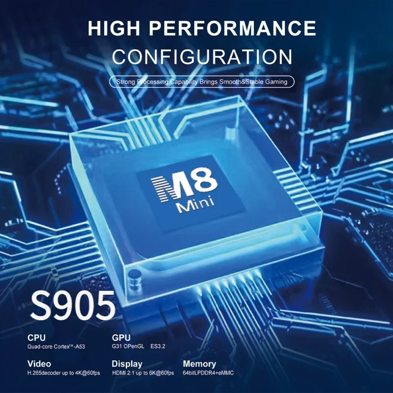 M8 Мини ТВ-приставка контроллер системы Wi-Fi 4G/5G HD 4K H.265 iptv duplo S905 игровая консоль для