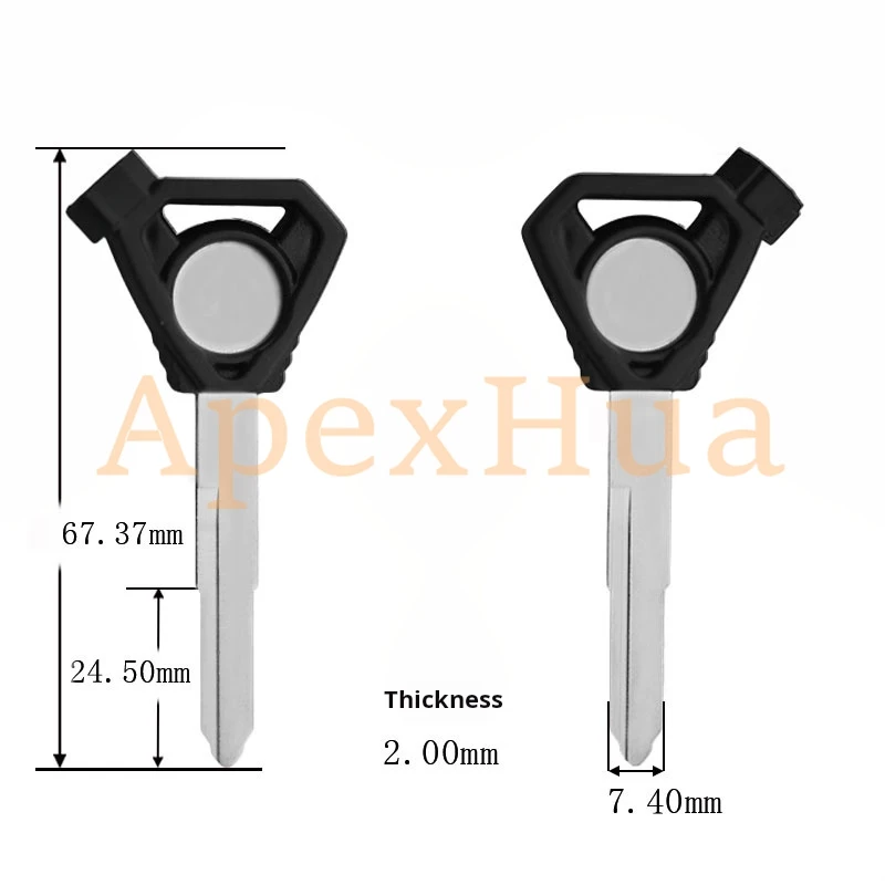 Фото Металлическая заготовка ключа для мотоцикла Yamaha Qiaoge Xinfuxi AS125 Xunying Saiying (с магнитом) №2