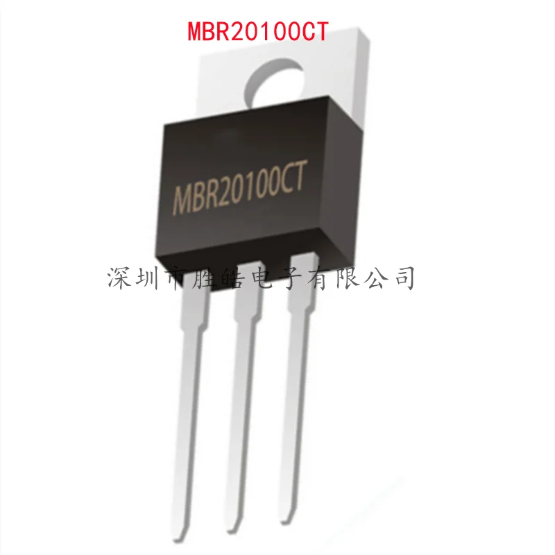 (10PCS)  NEW  MBR20100CT   MBR20100  B20100G   20A100V   Schottky Diode  Straight Into The TO-220  Integrated Circuit