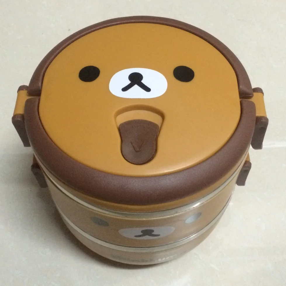 

Two Layer Cartoon Portable Stainless Steel Food Storage Box Kids Thermal Insulated Food Container Bento Lunch Box Tableware