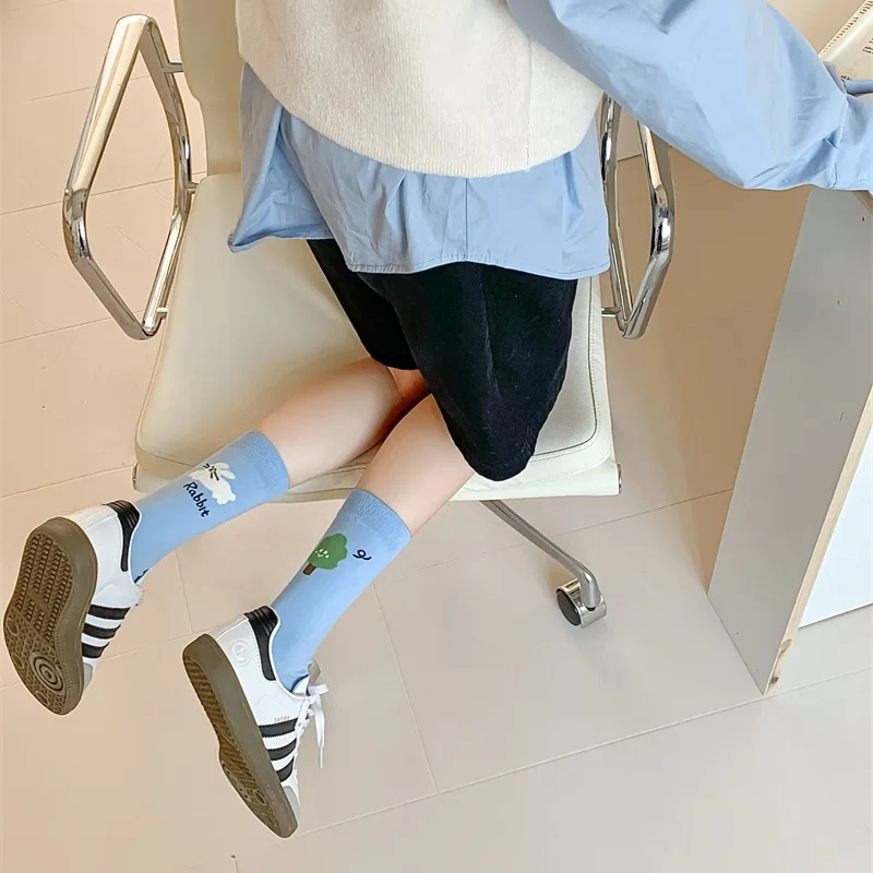 Женские Весенне-летние Тонкие Хлопковые Носки С Милыми Животными (кошка Собака)