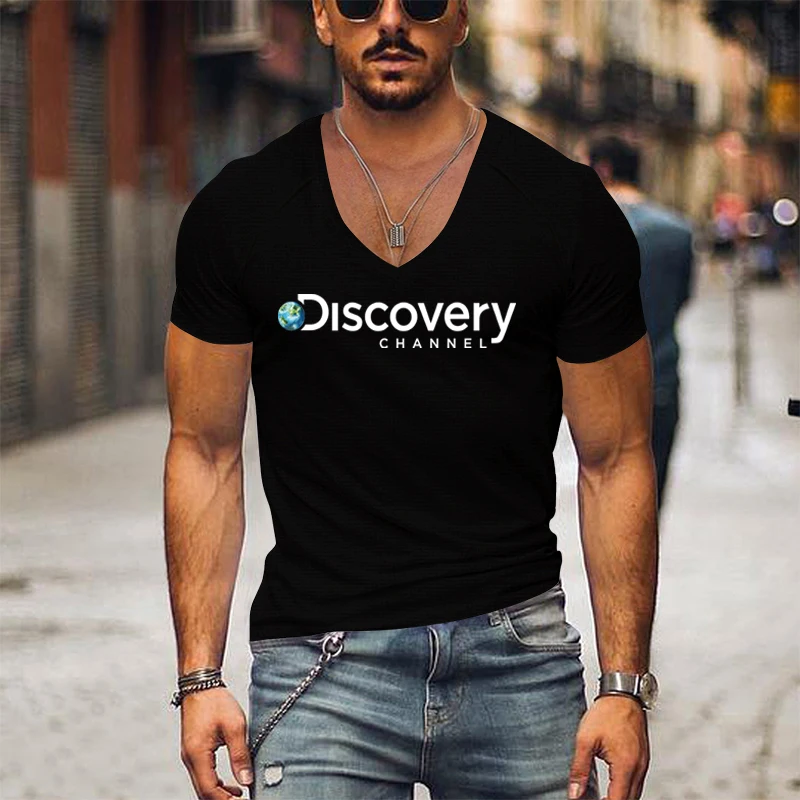 

Футболка мужская ультратонкая с V-образным вырезом и коротким рукавом