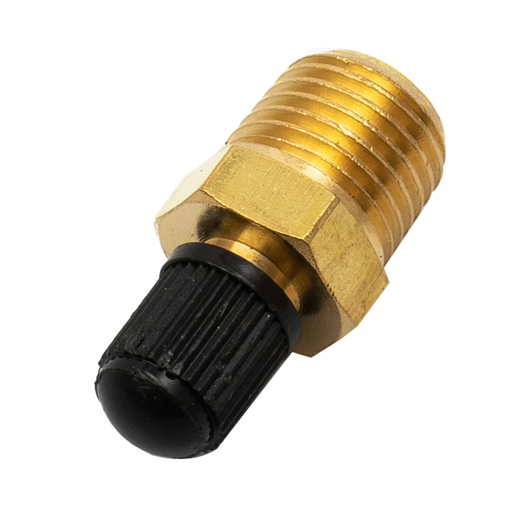 

1/4Inch NPT Solid Nickel Plated Brass Air Compressors Tank Fill Valve Standard Thread Core Rated Brass Pneumatic Parts 25mm